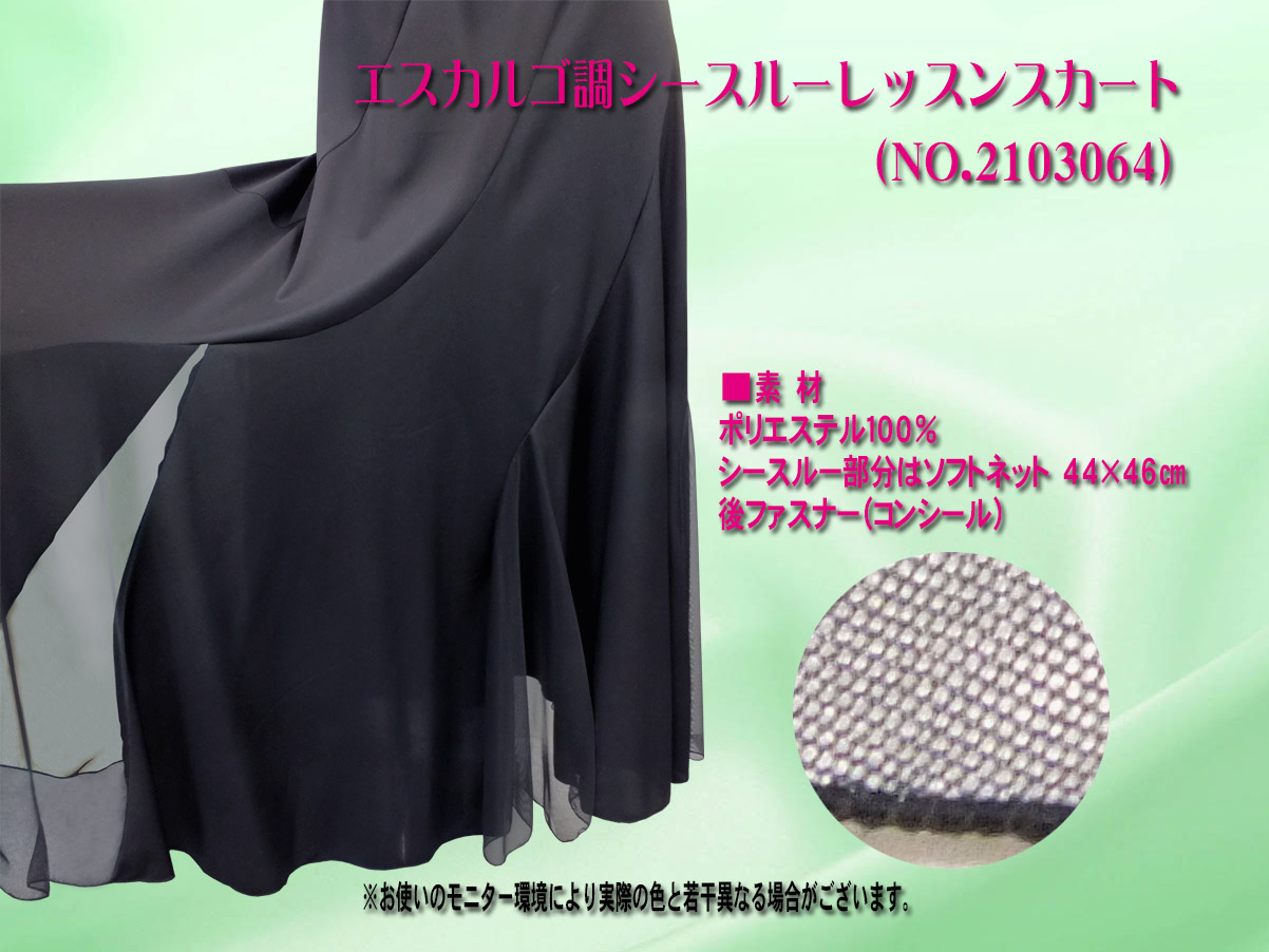 社交ダンス用レッスンスカート 白樺ドレスオリジナル シワにならないスカート シースルーレッスンスカート スタンダード用レッスンスカート 社交ダンス練習着 社交ダンス練習スカート 人気の社交ダンススカート