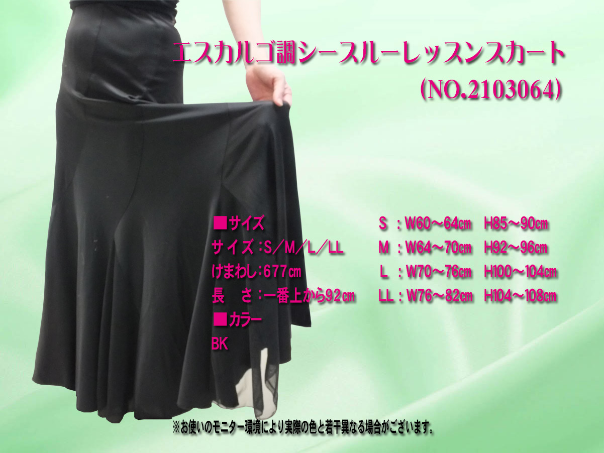 社交ダンス用レッスンスカート 白樺ドレスオリジナル シワにならないスカート シースルーレッスンスカート スタンダード用レッスンスカート 社交ダンス練習着 社交ダンス練習スカート 人気の社交ダンススカート