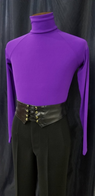 脚長効果 かっこいいレザーサッシュベルト ラテンダンサー 魅せるベルト