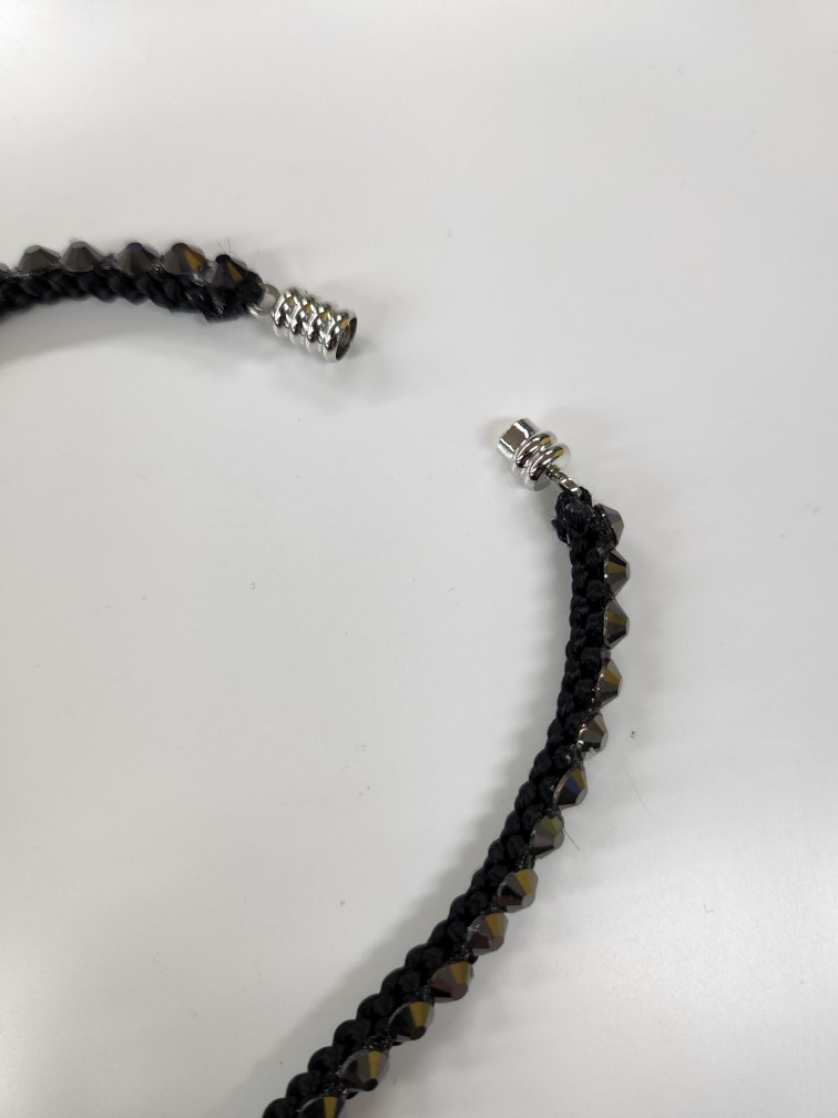 パワーストーンネックレス 社交ダンス用チョーカー 黒ネックレス ヘマタイト ブラックダイヤモンド チョーカー コットンブレードチョーカー