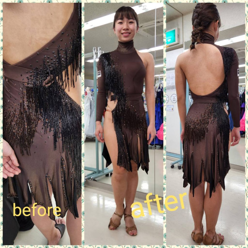 ダンスドレスお直し ドレスリフォーム ドレスリメイク プロのドレス直し ドレス直し一番 白樺ドレスリフォーム