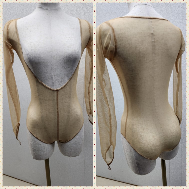 ドレスインナー シースルードレスインナー レオタード式ドレスインナー 社交ダンス用ドレスインナー 肌色ドレスインナー 肌に見えるドレスインナー 舞台用ドレスインナー