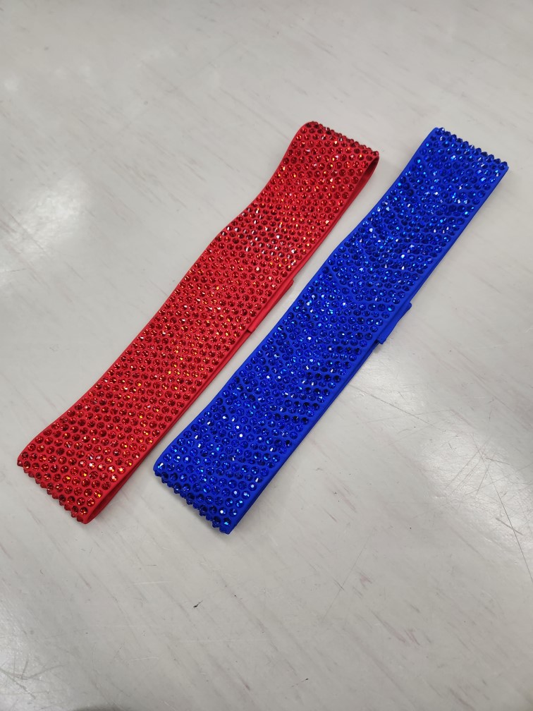 ゴムベルト 石付ゴムベルト 豪華ベルト キラキラベルト 社交ダンス用ゴムベルト