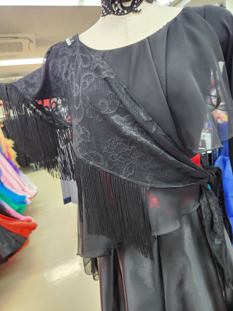 シージョ 社交ダンス小物 レースマント マントン ヒップカバー 社交ダンス用品