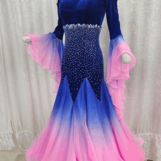 社交ダンス競技でインパクトのあるグラデーションドレスを着たい