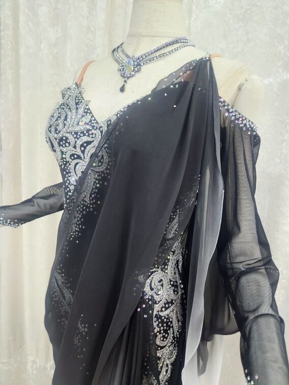 【試着・レンタル・購入】Lサイズルンバ用グラデーションラテンドレス - 画像 (5)