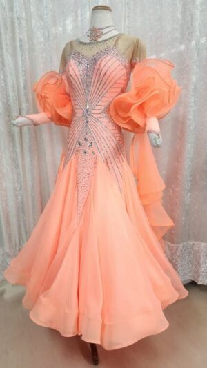 【試着・レンタル・購入】マンゴーカラーのSMサイズスタンダードドレス