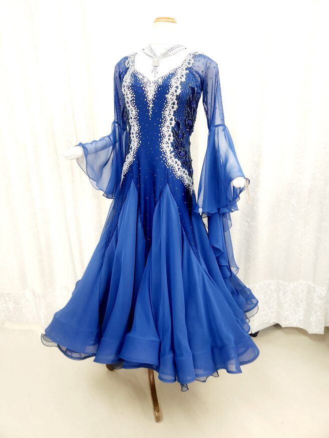 【試着・レンタル・購入】ネイビーカラーのLサイズスタンダードドレス